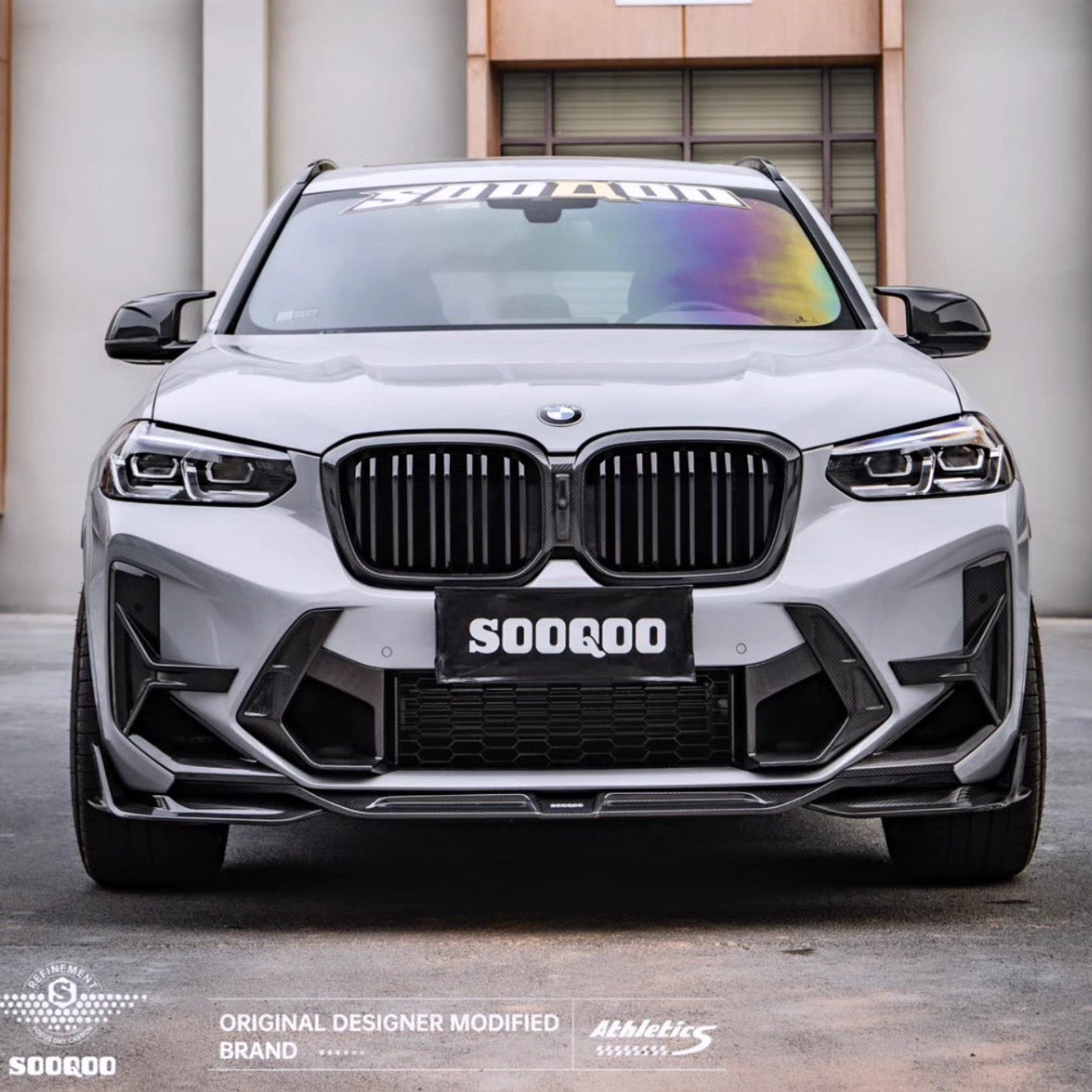 SOOQOO V1 BMW X3M F97 LCI Front Lip In Prepreg Carbon Fiber
